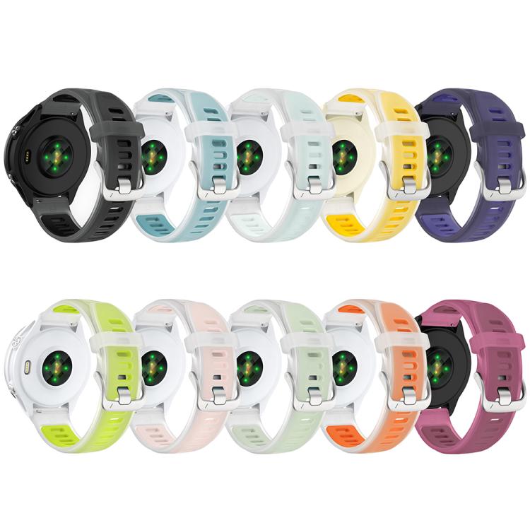 Silver Steel Buckle Translucent Color Silicone Watch Band