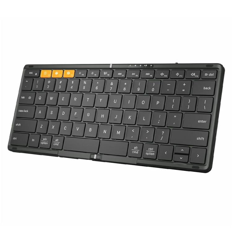For Windows / Android / iOS DF010 Foldable Bluetooth 79 Keys Ultra Slim Keyboard