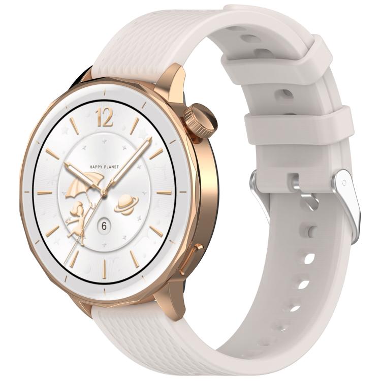 Rhombic Texture Groove Silicone Watch Band — Gray