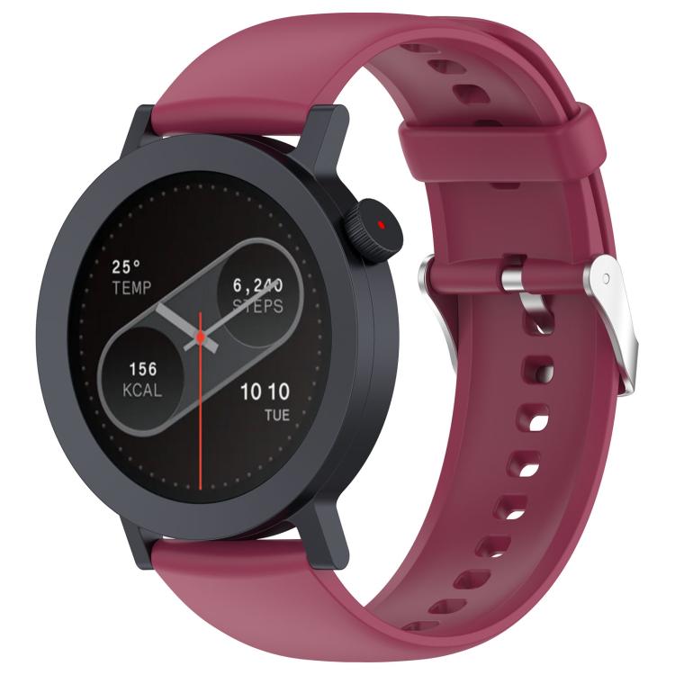 Solid Color Silicone Watch Band — Blue Gray
