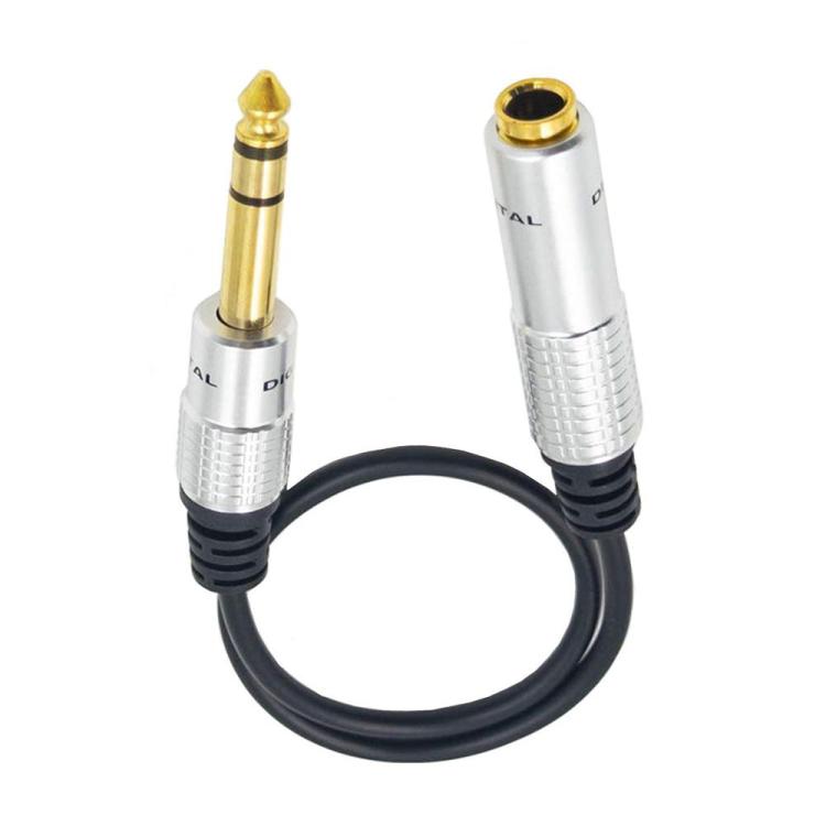 JUNSUNMAY 6.35mm 1/4 inch Male to Female Stereo Headphone Guitar Extension Cable Cord — 0.3m