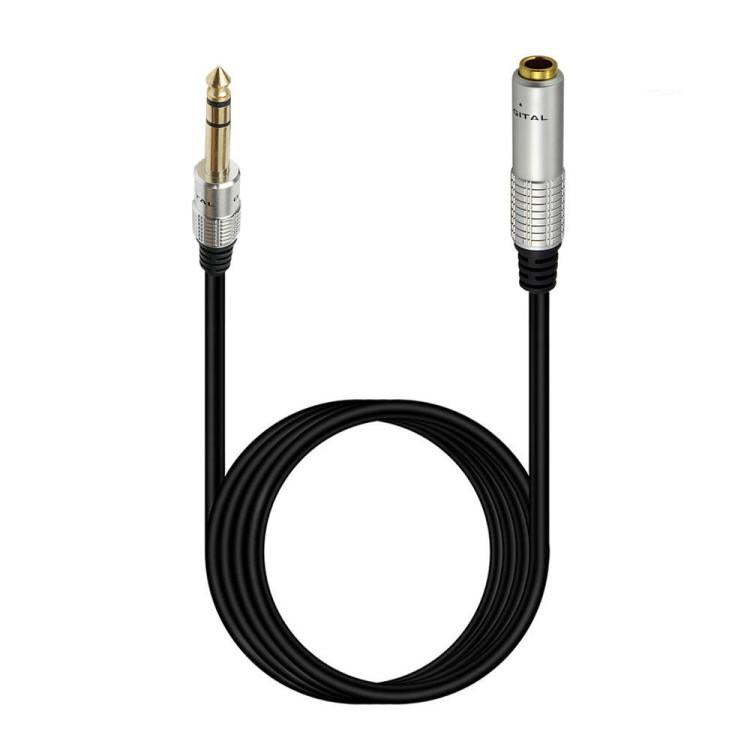 JUNSUNMAY 6.35mm 1/4 inch Male to Female Stereo Headphone Guitar Extension Cable Cord — 1.8m