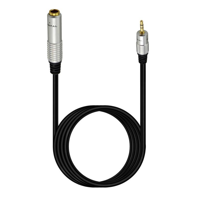 JUNSUNMAY 6.35mm Female to 3.5mm TRS Male Stereo Audio Cable Guitar Cord — 1.8m