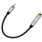 JUNSUNMAY 6.35mm Female to 3.5mm TRS Male Stereo Audio Cable Guitar Cord