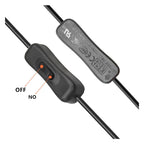 JUNSUNMAY USB 2.0 Male to 2 Dual USB Female Jack Y Splitter Hub Power Cord Extension Adapter with On/Off Switch — view 2