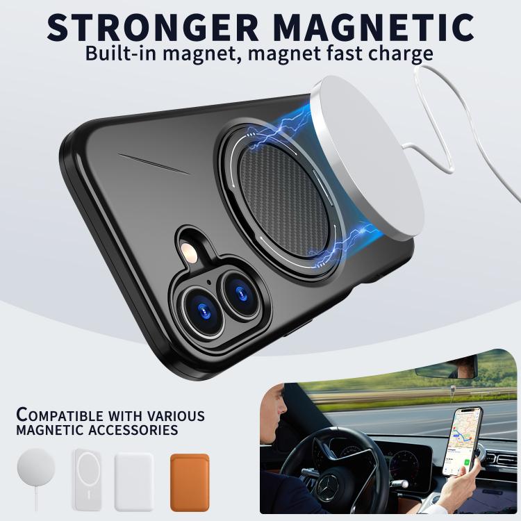 Kalebol Magnetic MagSafe Rotation Holder PC Phone Case — For iPhone 16 Plus