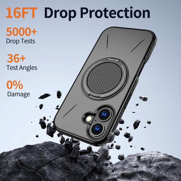 Kalebol Magnetic MagSafe Rotation Holder PC Phone Case — For iPhone 15 Pro Max