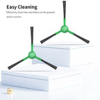 JUNSUNMAY 6pcs Sweeper Triangle Side Brush for iRobot Roomba Plus 405 / 505 Combo