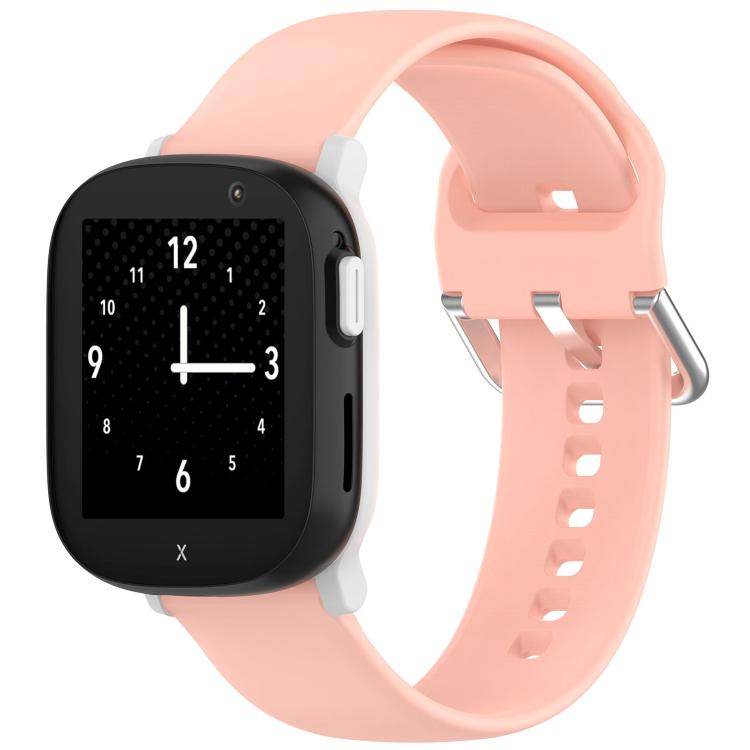 For Xplora X6PLAY Kids Smart Phone Watch Solid Color Silver Buckle Silicone Watch Band — view 18