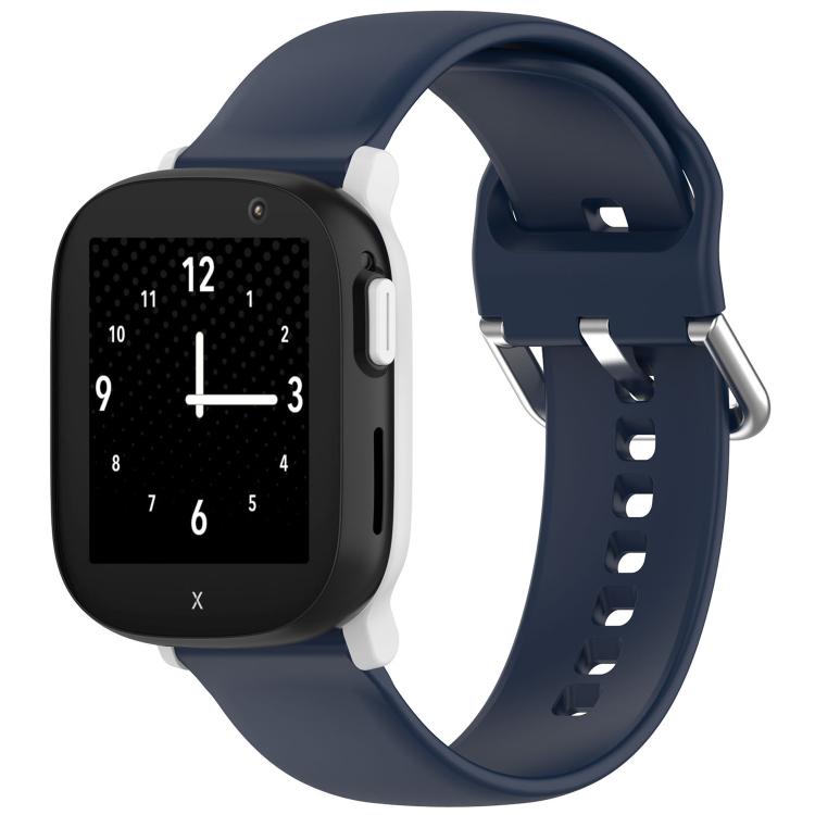 For Xplora X6PLAY Kids Smart Phone Watch Solid Color Silver Buckle Silicone Watch Band — view 24