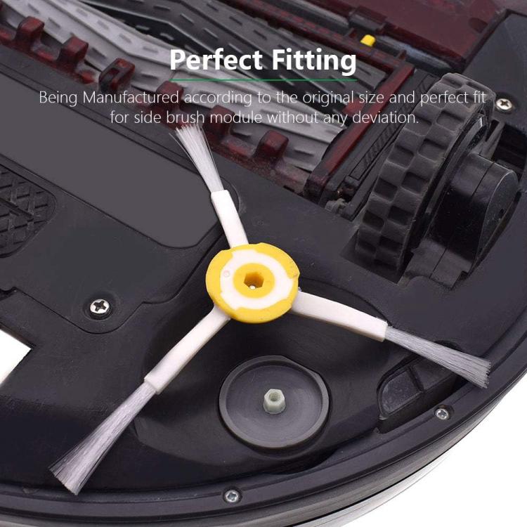 JUNSUNMAY 6pcs Sweeper Triangle Side Brush for iRobot Roomba 600 Series