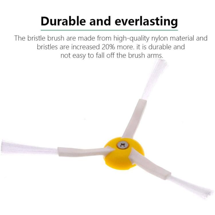 JUNSUNMAY 6pcs Sweeper Triangle Side Brush for iRobot Roomba 600 Series