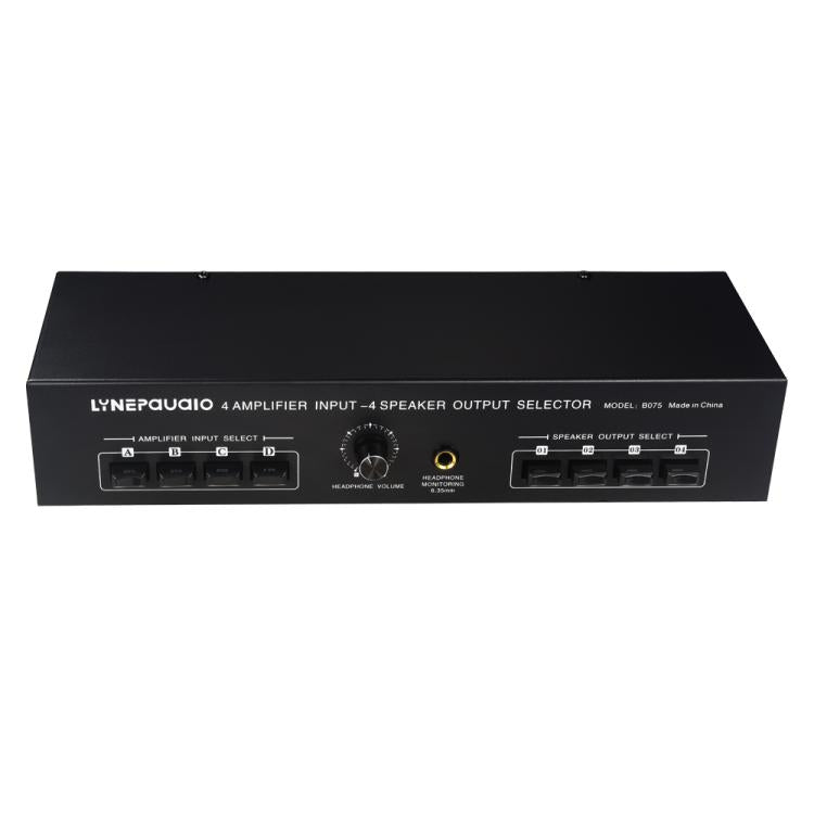 B075 4 Input 4 Ooutput Power Amplifier Speaker Selector Switcher, 300W Sound Quality Per Channel No Loss — B075