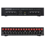 B075 4 Input 4 Ooutput Power Amplifier Speaker Selector Switcher, 300W Sound Quality Per Channel No Loss — view 3