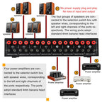B075 4 Input 4 Ooutput Power Amplifier Speaker Selector Switcher, 300W Sound Quality Per Channel No Loss — view 7
