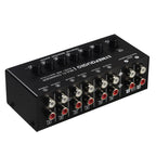 B080 6 Input 2 Output Audio Signal Selector Audio Switcher, 2-Channel Synchronous Output RCA Interface — B080