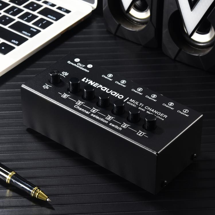 B080 6 Input 2 Output Audio Signal Selector Audio Switcher, 2-Channel Synchronous Output RCA Interface — view 11