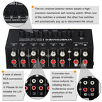 B080 6 Input 2 Output Audio Signal Selector Audio Switcher, 2-Channel Synchronous Output RCA Interface — view 6