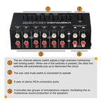 B080 6 Input 2 Output Audio Signal Selector Audio Switcher, 2-Channel Synchronous Output RCA Interface — view 7