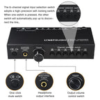B081 6 Input 3 Outupt Audio Signal Selector Switcher Multi-channel Switcher, Fully Balanced Passive Front Active Speaker Volume Controller RCA Selector — view 6