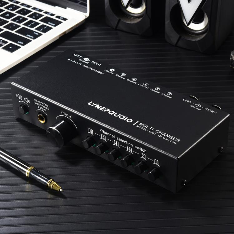 B081 6 Input 3 Outupt Audio Signal Selector Switcher Multi-channel Switcher, Fully Balanced Passive Front Active Speaker Volume Controller RCA Selector — view 10