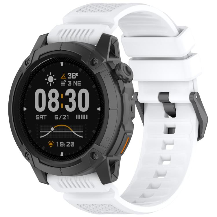 Armor Outdoor Sports Solid Color Silicone Watch Band — Black