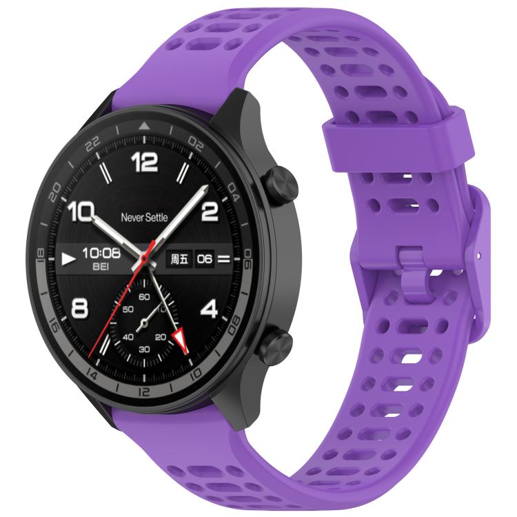 Breathable Solid Color Silicone Watch Band — Red
