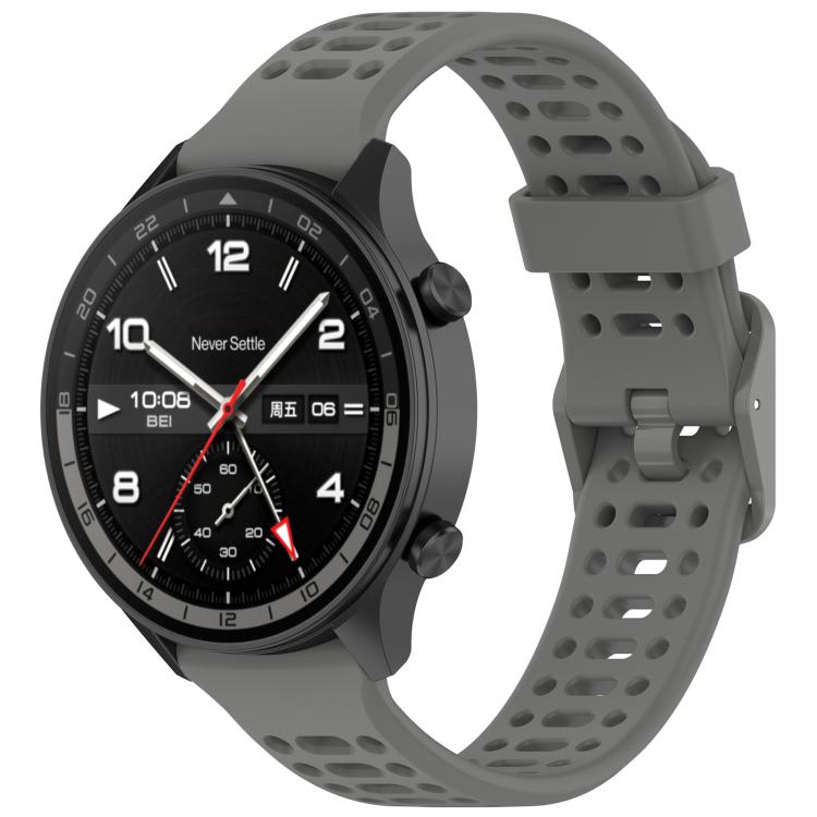 Breathable Solid Color Silicone Watch Band — Pink