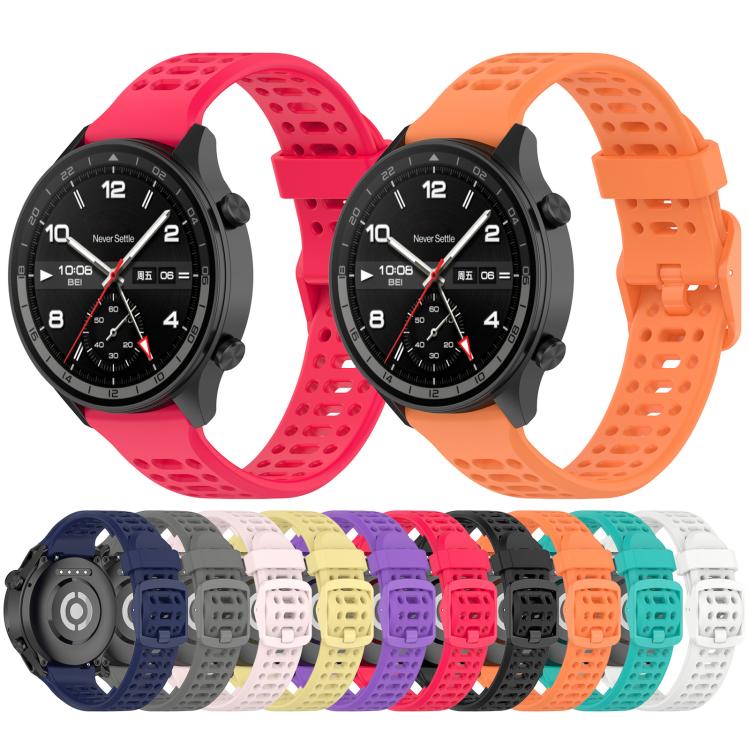 Breathable Solid Color Silicone Watch Band
