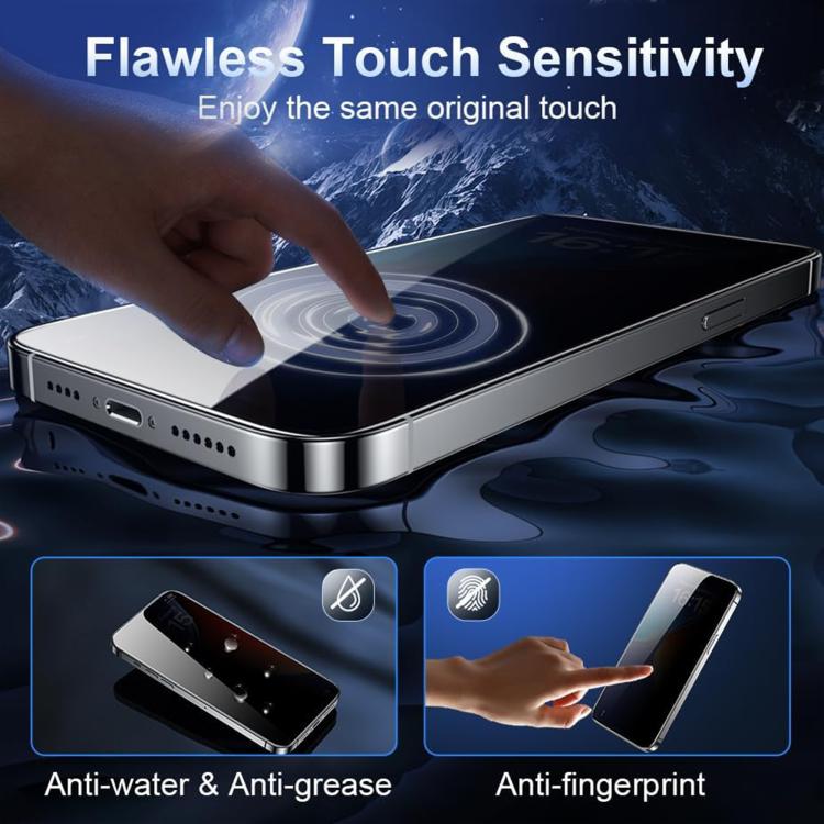 Kalebol High-Aluminum Screen-Printed Full-Coverage Black-Border Privacy Tempered Glass Film