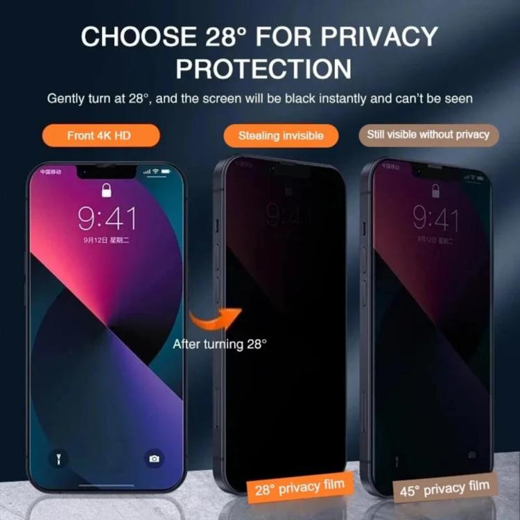 Kalebol High-Aluminum Screen-Printed Full-Coverage Black-Border Privacy Tempered Glass Film