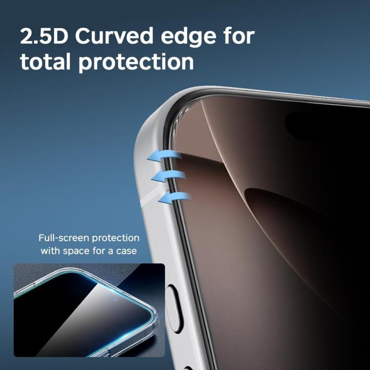 Kalebol High-Aluminum Screen-Printed Full-Coverage Black-Border Privacy Tempered Glass Film