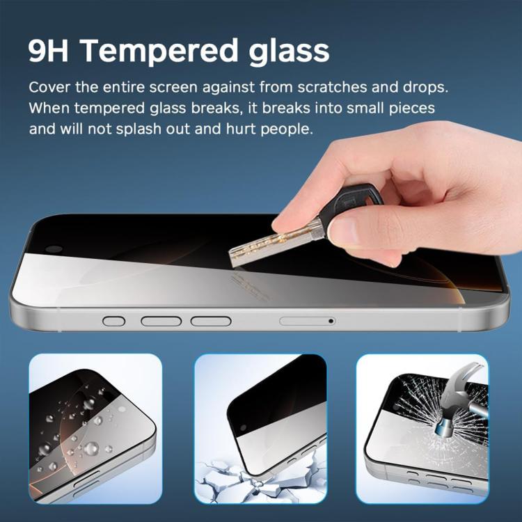 Kalebol High-Aluminum Screen-Printed Full-Coverage Black-Border Privacy Tempered Glass Film