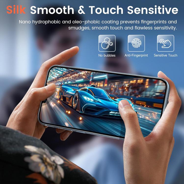 Kalebol High-Aluminum Screen-Printed Full-Coverage Black-Border Privacy Tempered Glass Film