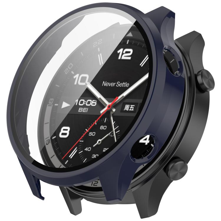 Tempered Film Integrated PC Watch Protective Cover — Ivory White