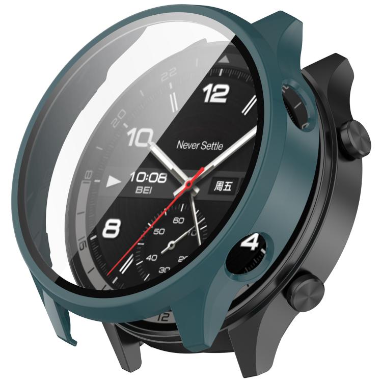 Tempered Film Integrated PC Watch Protective Cover — Pink