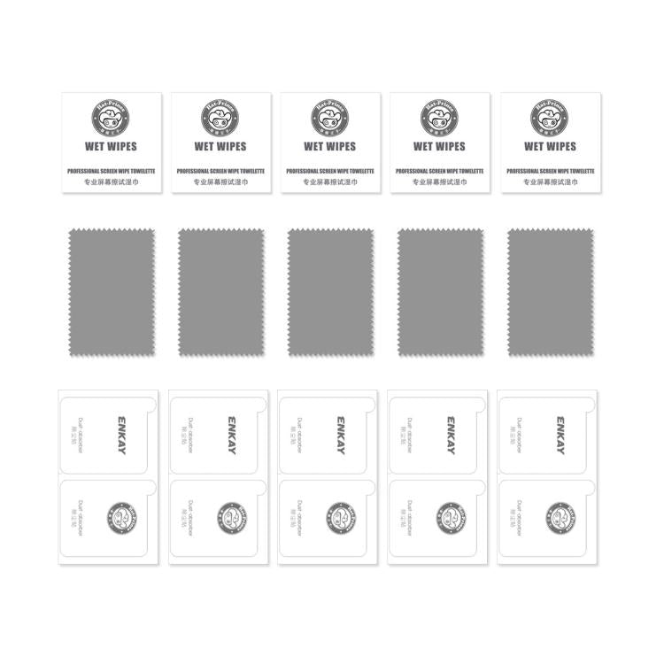 5 PCS/Pack ENKAY Thickened Glue No White Edge High Aluminum-silicon Tempered Glass Film