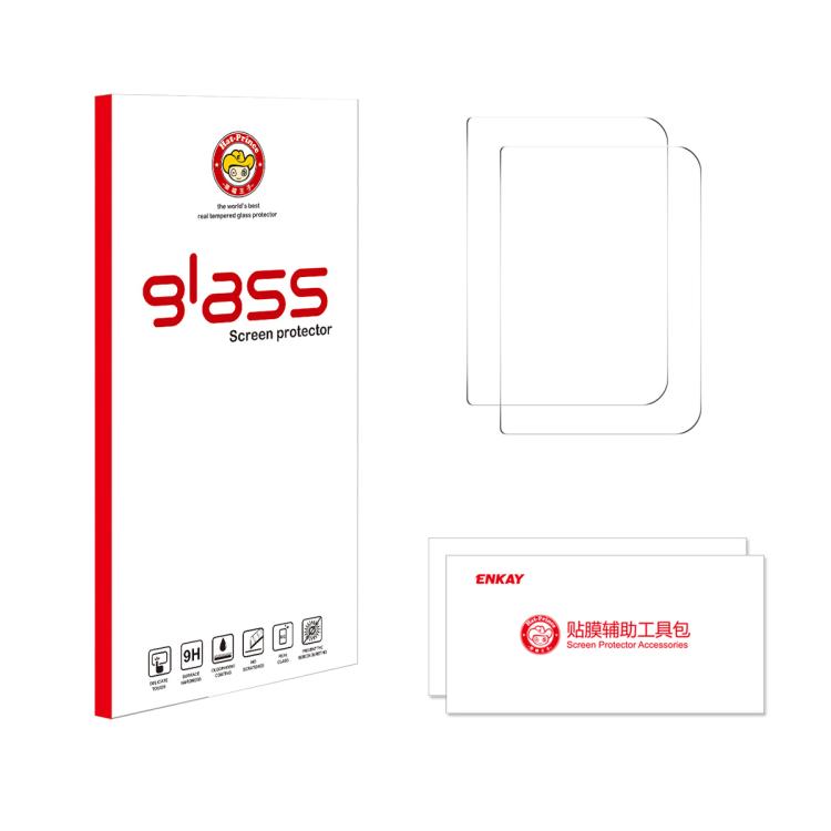 2 PCS/Pack ENKAY Thickened Glue No White Edge 9H Big Arc Edge High Aluminum-silicon Tempered Glass Film