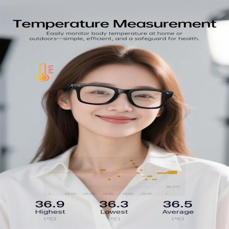 W300 Smart Glasses, Support UV Ultraviolet Detection / AI Intelligent Translation / Bluetooth Calling