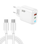 TE-PD45 GaN 45W PD3.0 / Type-C + USB 3.0 Charger with Type-C to Type-C Data Cable, EU Plug