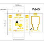 TE-PD45 GaN 45W PD3.0 / Type-C + USB 3.0 Charger with Type-C to Type-C Data Cable, EU Plug — view 10