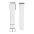 Silver Pin Buckle Leather Watch Band — For WHOOP 5.0 Regular