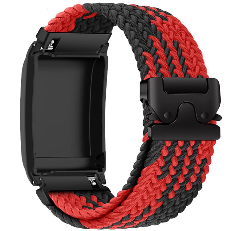 Parachute Buckle Elastic Nylon Braided Watch Band — Dark Olive Green