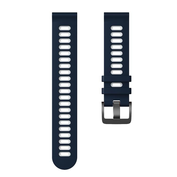 Black Buckle Two Color Silicone Watch Band