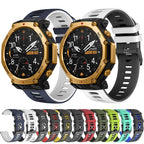 Black Buckle Two Color Silicone Watch Band