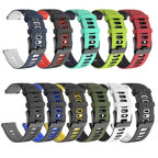 Black Buckle Two Color Silicone Watch Band