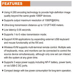 VRRIIS 082K Support USB Keyboard Mouse 400m Wireless HD KVM Extender Video Transmitter Receiver — view 17