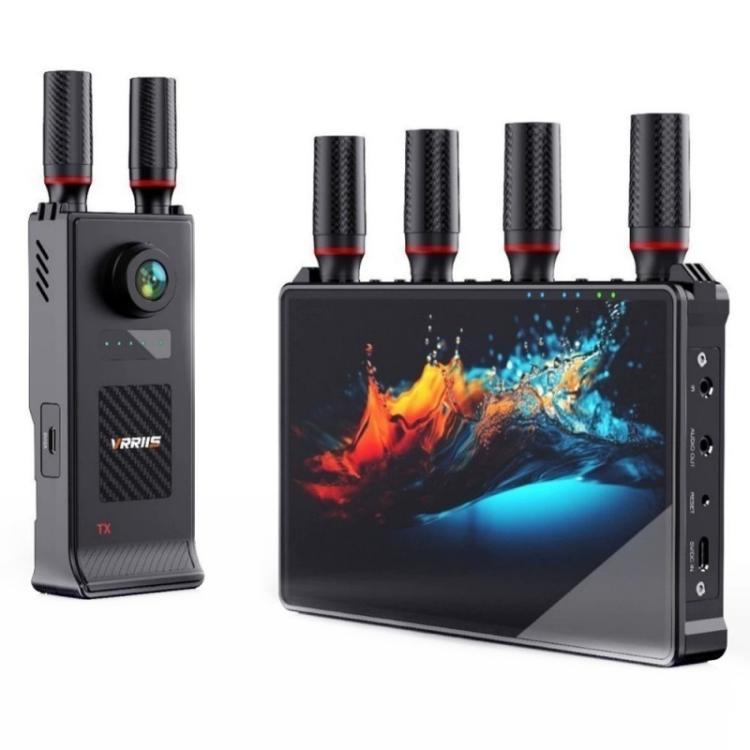 VRRIIS 085 P With LCD Display 1080P HD 400m Range Wireless Video Transmitter and Receiver Kit — US Plug