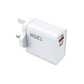 TE-PD65 GaN PD 65W + QC4.0 USB Fully Compatible Protocol Charger for MacBook ，UK Plug