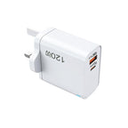 TE-PD65 GaN PD 65W + QC4.0 USB Fully Compatible Protocol Charger for MacBook ，UK Plug
